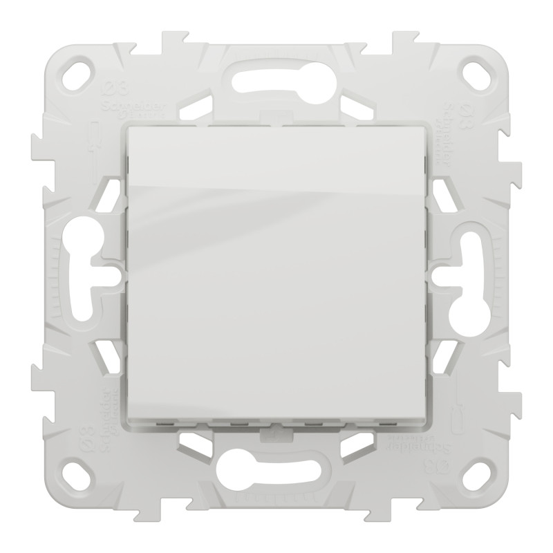 Выключатель 1-клавишный Белый 74.5х74.5х21.15mm PC [NU520118] Unica New Schneider Electric
