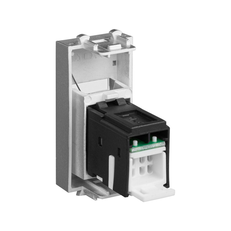 Розетка компьютерная RJ45 категория 5е 1 модуль серый [4404461] ДКС Avanti