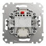 Двухклавишный выключатель с LED подсветкой черный [SDD114105L] ABS-UV Sedna Design&Element Шнейдер Электрик