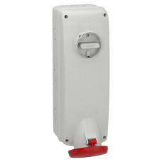 Силовая розетка 3P+E 63А 415В стационарная IP65 красная [PKB63P534] Mureva Schneider Electric