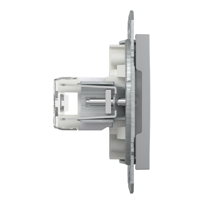 Розетка комп'ютерна RJ45 UTP кат.6 Asfora алюміній ABS [EPH4700161] Електрик шнейдер
