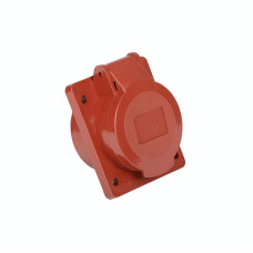 Силова розетка 3P+N+PE 16А 400В вбудована IP44 червона [PSR42-016-5-U] ЗСІ-415 UEC