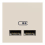 Розетка USB подвійна 2.1А 2 бежева модуля [NU341844] PC Unica New Шнейдер Електрік