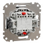 Кнопочный двухклавишный выключатель Черный 73х73х37mm ABS-UV [SDD114118] Sedna Design & Elements Schneider Electric