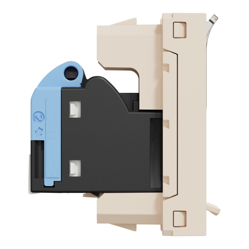 Розетка компьютерная RJ45 категория 5UTP 1 модуль бежевая [NU341044] ABS-UV Unica New Шнейдер Электрик