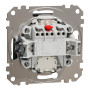 Двухклавишный выключатель с LED подсветкой черный [SDD114105L] ABS-UV Sedna Design&Element Шнейдер Электрик