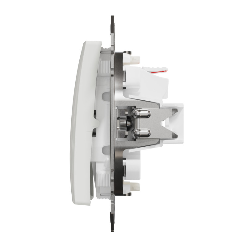 Двухклавишный выключатель с LED подсветкой белый [SDD111105L] ABS-UV Sedna Design&Element Шнейдер Электрик