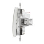 Двухклавишный выключатель с LED подсветкой белый [SDD111105L] ABS-UV Sedna Design&Element Шнейдер Электрик