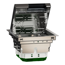 Лючок напольный 4 модуля 200x82x200мм металл [INS52121] Unica System+ Schneider Electric