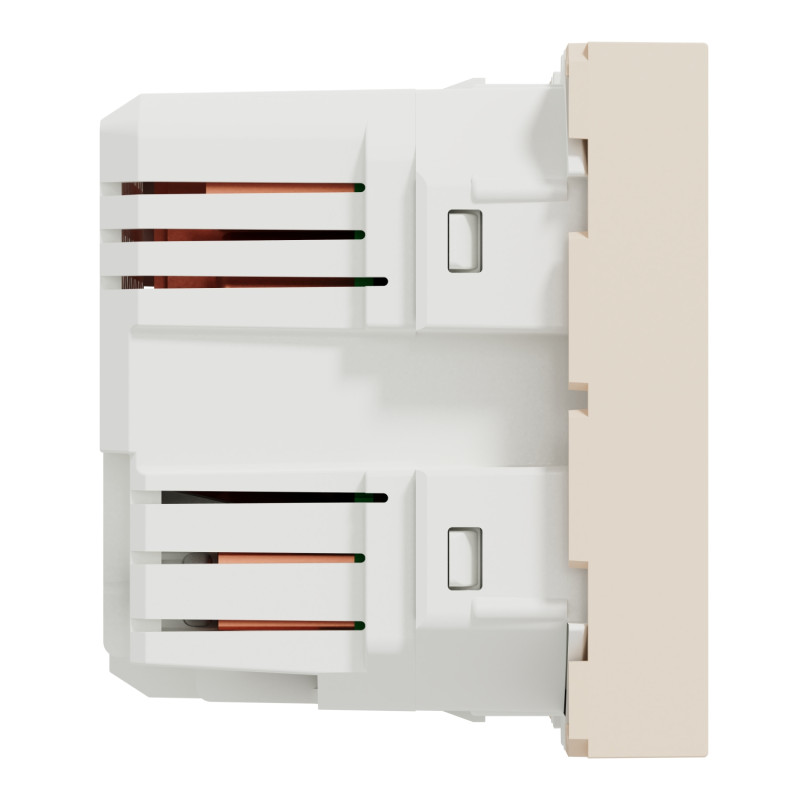 Розетка USB подвійна 2.1А 2 бежева модуля [NU341844] PC Unica New Шнейдер Електрік