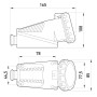 Силовая розетка 3P+N+PE 16А 400В стационарная IP67 красная [2626-137] E.NEXT