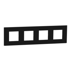 Рамка 4-постовая 85x305x10,25mm каучук [NU600872] PC Unica Deco Signature Шнейдер Електрік