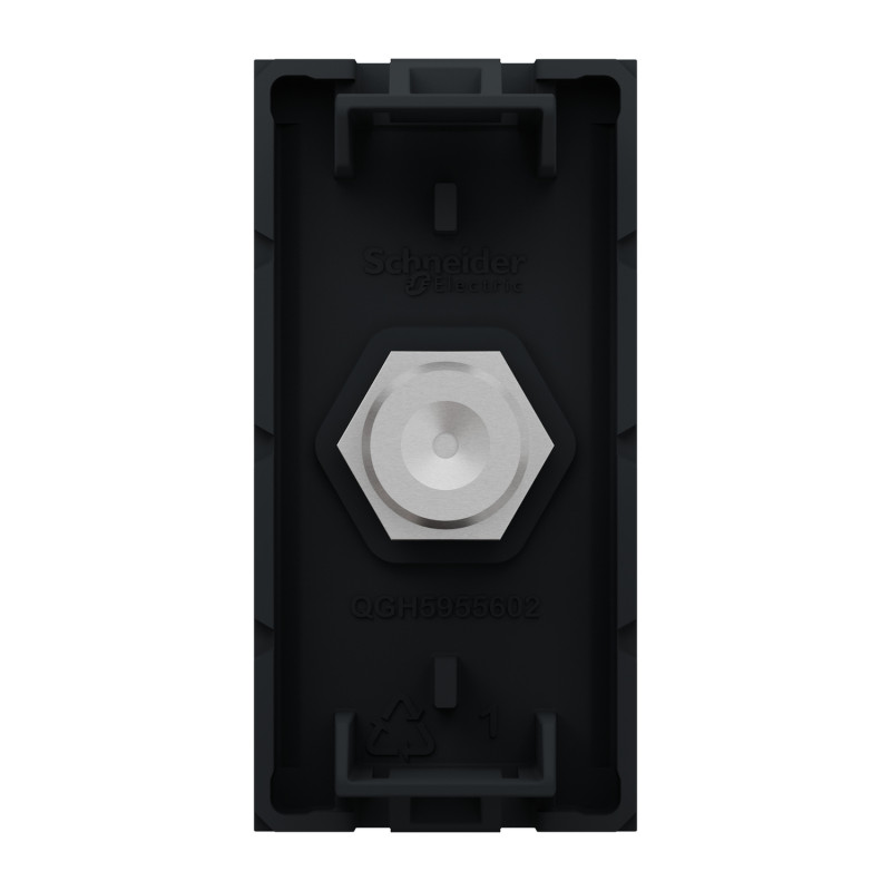 Розетка Coaxial F-type Чорний 45х22.5х35mm ABS-UV [NU346854] Unica New Schneider Electric
