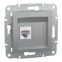Розетка комп'ютерна RJ45 UTP кат.6 Asfora алюміній ABS [EPH4700161] Електрик шнейдер