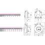 Силовая розетка 3P 16А 250В встраиваемая IP54 Schuko синяя [4482124] EE-16S ETI