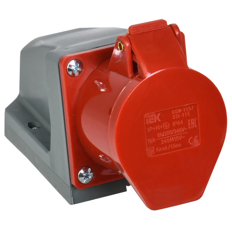 Розетка стаціонарна ссм-115 3Р+ре+N 16А 380-415В ip44, [psr12-016-5]