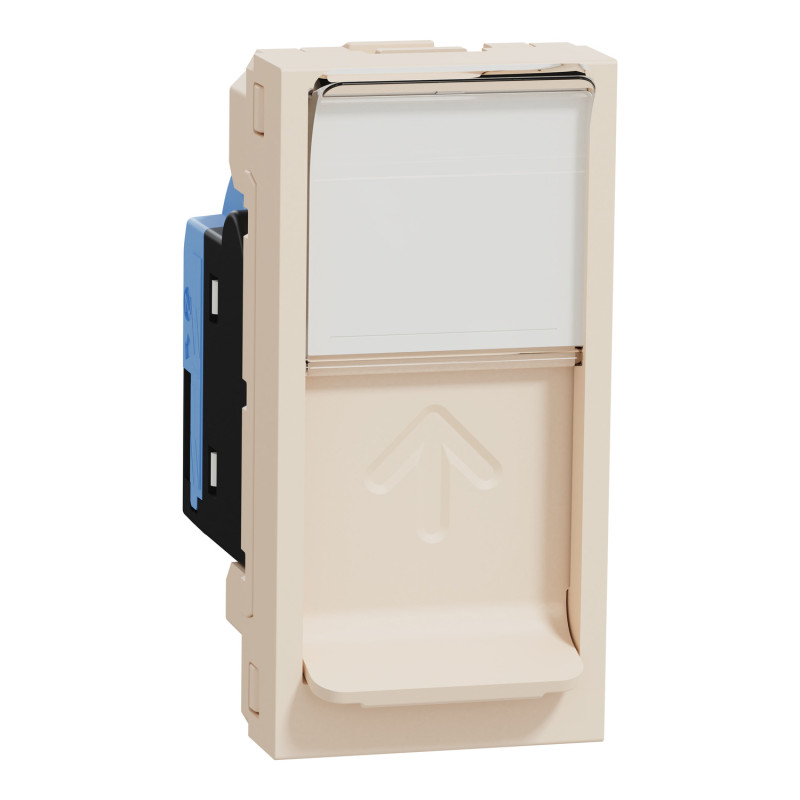 Розетка компьютерная RJ45 категория 5UTP 1 модуль бежевая [NU341044] ABS-UV Unica New Шнейдер Электрик