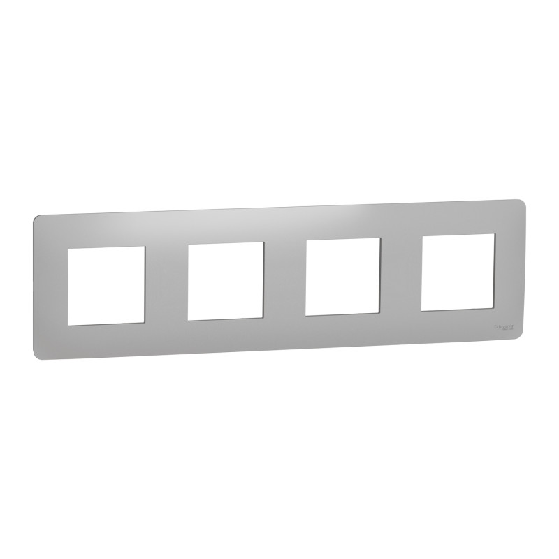 Рамка 4-постова алюміній [NU200830] ABS-UV Unica New Шнейдер Електрік
