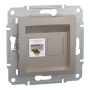 Розетка компьютерная RJ45 UTP кат.5Е Asfora бронза ABS [EPH4300169] Шнейдер Электрик