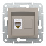 Розетка компьютерная RJ45 UTP кат.5Е Asfora бронза ABS [EPH4300169] Шнейдер Электрик