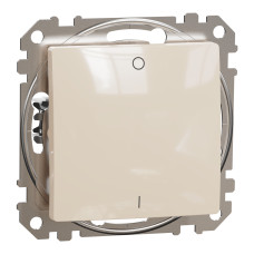 Двухполюсный выключатель Бежевый 73х73х37mm ABS-UV [SDD112102] Sedna Design & Elements Schneider Electric
