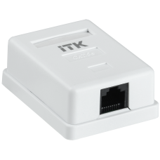 Настенная информационная розетка rj45, кат.5Е utp, 1-порт, [cs2-1c5eu-12]