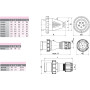 Силовая вилка 3P+PE 32А 400В переносная IP67 красная [4482028] EVH-3243 ETI