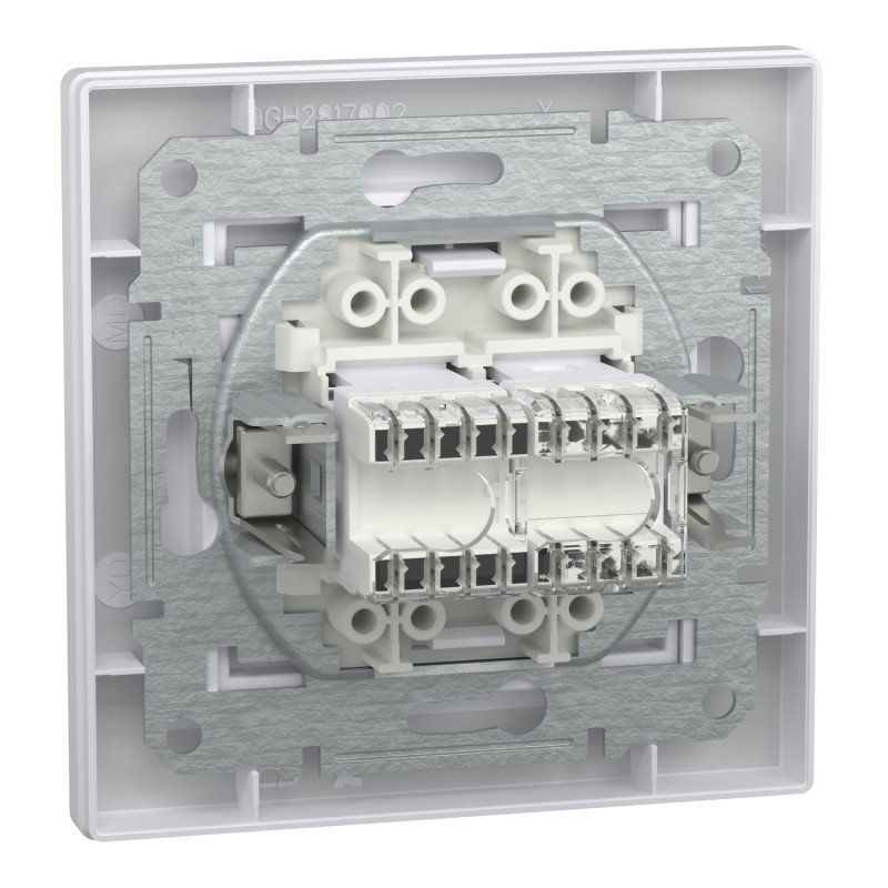 Розетка комп'ютерна з рамкою RJ45 кат.5Е Asfora біла ABS [EPH4900121] Шнейдер Електрік