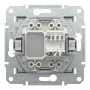 Розетка комп'ютерна RJ45 UTP кат.6 Asfora алюміній ABS [EPH4700161] Електрик шнейдер