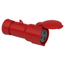 Силовая розетка 2P+E 32А 415В переносная IP44 красная [PKY32M433] PratiKa Schneider Electric