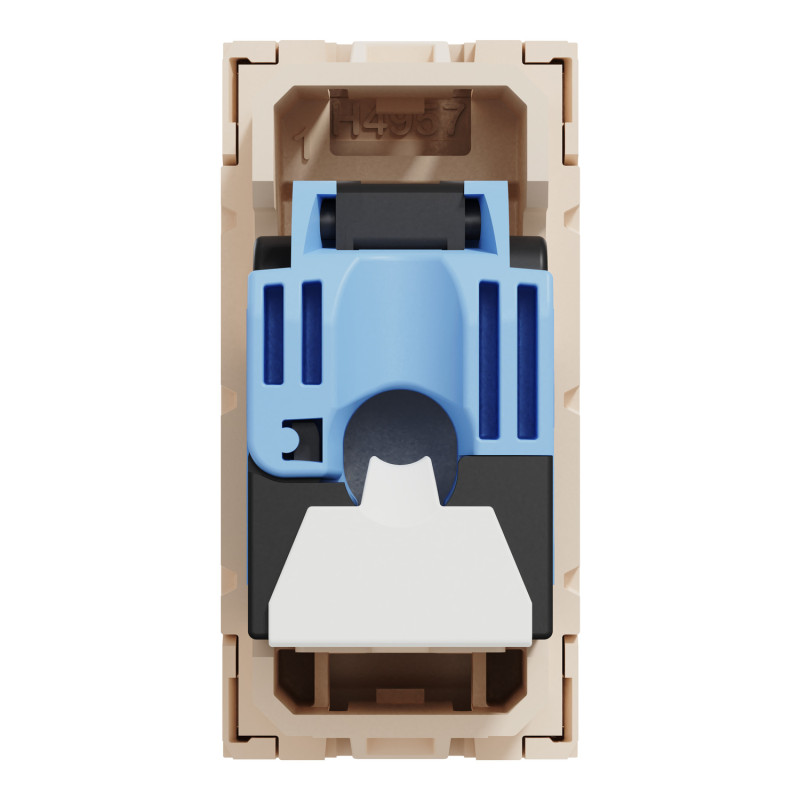 Розетка компьютерная RJ45 категория 5UTP 1 модуль бежевая [NU341044] ABS-UV Unica New Шнейдер Электрик