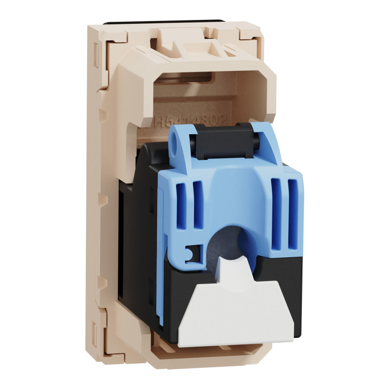 Розетка компьютерная RJ45 категория 5UTP 1 модуль бежевая [NU341044] ABS-UV Unica New Шнейдер Электрик