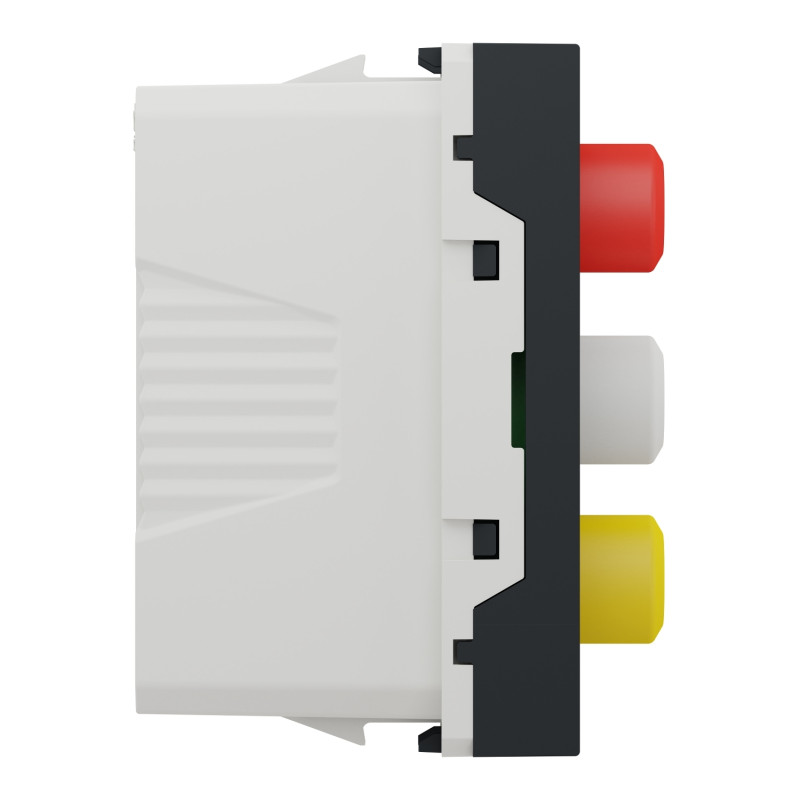 Розетка 3 RCA, 1 модуль антрацит [NU343154] ABS-UV Unica New Шнейдер Электрик