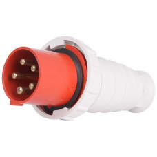 Силовая вилка 3P+N+PE 63А 380В переносная IP67 красная [p011009] E.NEXT e.plug.pro.5.63