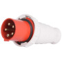 Силова вилка 3P+N+PE 63А 380В переносна IP67 червона [p011009] E.NEXT e.plug.pro.5.63
