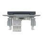 Розетка комп'ютерна RJ45 UTP кат.5Е Asfora чорна ABS [EPH4300171] Шнейдер Електрік