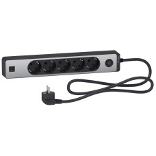 Удлинитель 1.5м с з/к 5 гнезд [ST945U1BA] UNICA EXTEND Schneider Electric