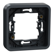 Рамка одноместная без винтов IP55 черная [MUR34107] PC Mureva Styl Schneider Electric