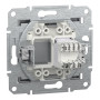 Розетка комп'ютерна RJ45 UTP кат.6 Asfora сталь ABS [EPH4700162] Шнейдер Електрік