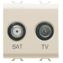 TV+SAT розетка кінцева Chorusmart слонова кістка [GW11383] Gewiss