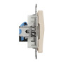 Компютерна розетка RJ45 CAT6 UTP Бежевий 73х73х35mm ABS-UV [SDD112461] Sedna Design & Elements Schneider Electric