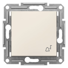 Выключатель кнопки "Звонок" ASFORA 71x71x43mm кремовый [EPH0870123] Schneider Electric