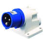 Силовая вилка 2P+E 16А 230В стационарная IP44 синяя [GW60404] IEC 309 HP GEWISS