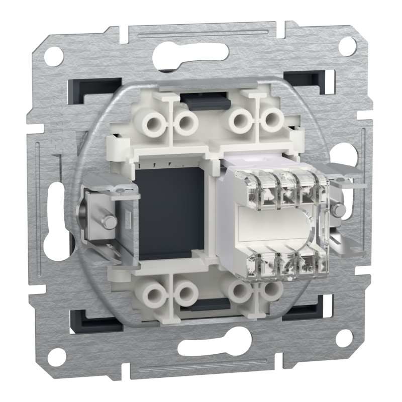 Розетка комп'ютерна RJ45 STP кат.5Е Asfora чорна ABS [EPH5000171] Шнейдер Електрік