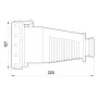 Силовая розетка 3P+N+PE 63А 400В переносная IP67 синяя [2666-337] E.NEXT