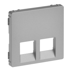 Накладка Rj11/Rj45 розетки Valena Life алюминий [755422] Legrand