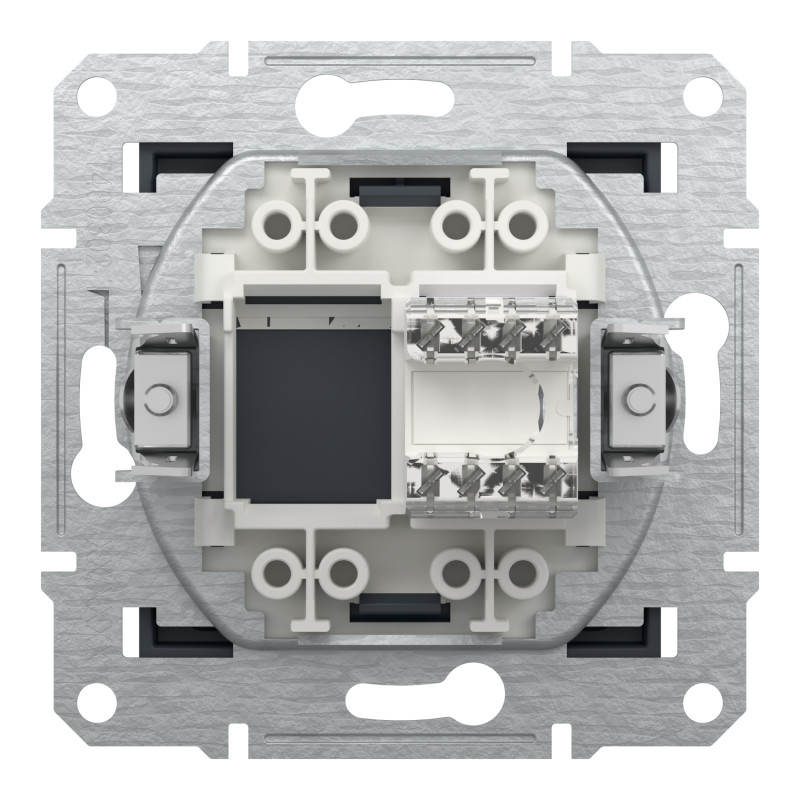 Розетка комп'ютерна RJ45 STP кат.5Е Asfora чорна ABS [EPH5000171] Шнейдер Електрік
