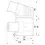 Силова вилка 3P+N+PE 16А 400В стаціонарна IP44 червона [3622-220] E.NEXT