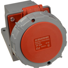 Силовая розетка 3P+PE 32А 415В стационарная IP67 полиамид красная [A0080010149] UСombi АСКО