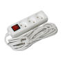 Подовжувач з вимикачем 5м 3 гнізда 2Р IP20 [WYP10-06-03-05-S-N-U] STANDART UEC